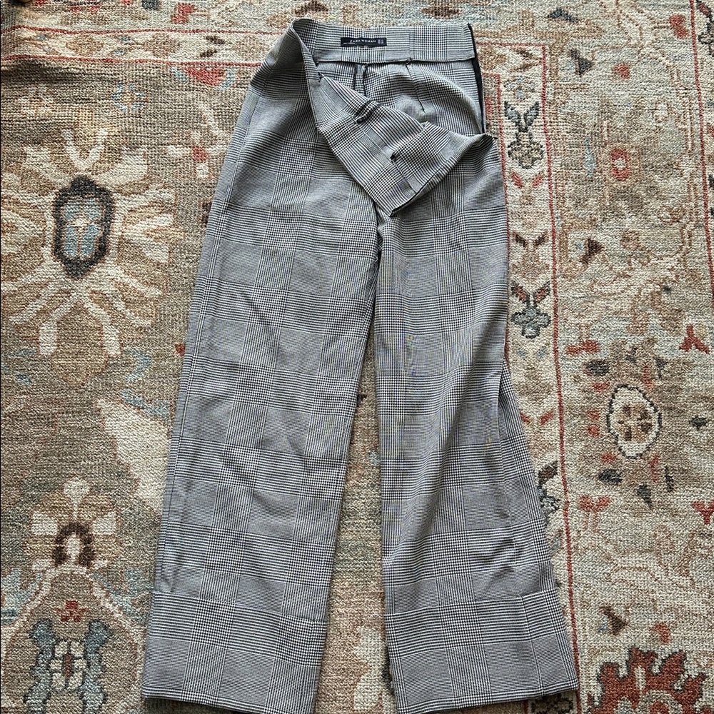 Gray Plaid Trousers